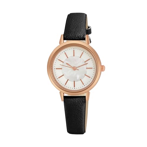 Damen-Uhren Modische Damenuhr Wunderschöne kompakte Damenuhr Lässige einfache Elegante Damenuhr Damenuhruhr Edelstahl (E, One Size) von Generisch