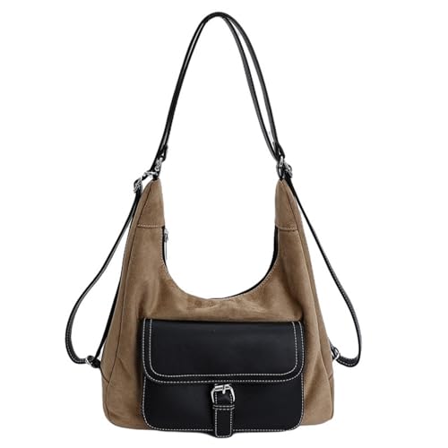 Damen-Umhängetasche, Retro-Umhängetasche, Unterarmtasche mit Reißverschluss, verstellbarer Schultergurt, geeignet für Pendler und den täglichen Gebrauch im Freien, khaki, 31 * 12 * 21cm/12.20 * 4.72 von Generisch