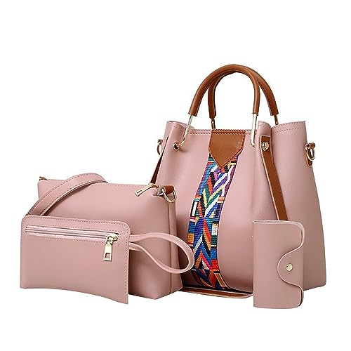 Damen-Umhängetasche, ethnischer Druck, Retro-Muster, Handtasche, Schultertasche, Kartenpaket, Aufbewahrungstasche, 4 Stück, RD2, Einheitsgröße von Generisch