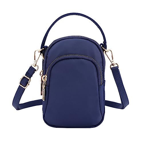 Damen-Umhängetasche, leichte Umhängetasche, Handy-Headset- Kleid Mit Taschen Große Größen (Blue, One Size) von Generisch