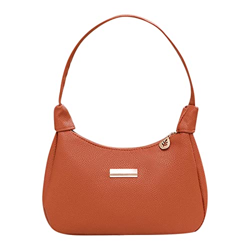 Damen-Umhängetasche, modisches Muster, schlicht, solider Reißverschluss, praktische Handtasche, kleine Schultertasche, braun, Einheitsgröße Damen-Umhängetasche, modisches Muster, schlicht, solider Reißverschluss, praktische Handtasche, kleine Schultertasche, braun, Einheitsgröße von Generisch