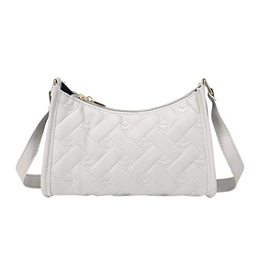 Damen Umhängetasche Love Bestickte Achseltasche Frühling und Neues Muster Personalisierte Praktische Handytasche zum Wechseln Umhängetaschen Damen Blau (Grey, One Size) von Generisch