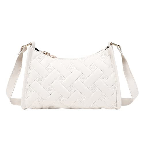 Damen Umhängetasche Love Bestickte Achseltasche Frühling und Neues Muster Personalisierte Praktische Handytasche zum Wechseln Umhängetaschen Damen Blau (White, One Size) von Generisch