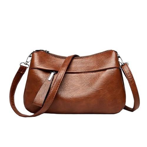 Damen Umhängetasche Umhängetasche Atmosphäre Crossbody Messenger Bag Damen Große Kapazität Mutter Handtasche Weich Leder Tasche, braun, Einheitsgröße von Generisch