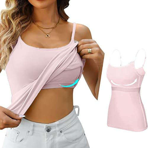 Damen Unterhemd BH Hemd Seamless Tank Top mit entfernbaren Cups Bauchweg Shapewear Top Ohne Bügel Bustier Hemdchen Figurformende Body Shaper Camisole Formendes Hemd Shaping Unterwäsche von Generisch