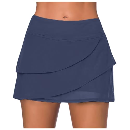Damen Volant Unregelmäßiger Baderock High Waist Bauchweg Kurzer Rock Rüschen Bikinikleid, Damen-Baderock mit Hoher Taille, Tankini-Bikiniunterteil, Volants, Basic-Badekleid, Gefüttert, Mini-Strandrock Damen Volant Unregelmäßiger Baderock High Waist Bauchweg Kurzer Rock Rüschen Bikinikleid, Damen-Baderock mit Hoher Taille, Tankini-Bikiniunterteil, Volants, Basic-Badekleid, Gefüttert, Mini-Strandrock von Generisch