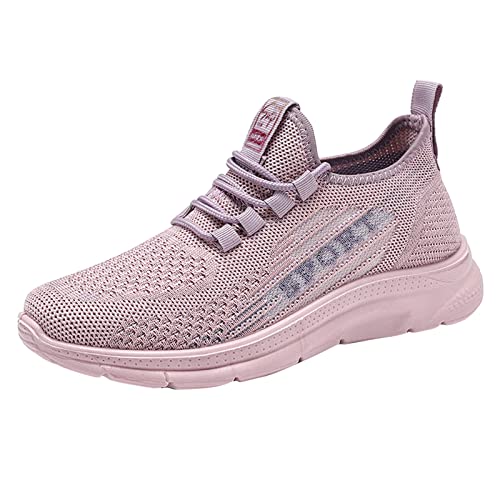 Damen Walkingschuhe Leicht Halbschuhe Bequem Fitnessstudio Freizeitschuhe Laufschuhe Mit Absatz Schlupfschuhe Atmungsaktiv Sneaker rutschfeste Damenschuhe Chunky Sole Stoffschuhe von Generisch