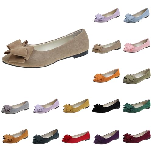 Damen Weich Faux Wildleder Flach Spitze Pumps Elegant Und Bequem Damenpumps Outdoor Sommerschuhe Ballerinas Flats mit atmungsaktivem Bootsschuhe strapazierfähige Laufsohle leicht & flexibel Damen Weich Faux Wildleder Flach Spitze Pumps Elegant Und Bequem Damenpumps Outdoor Sommerschuhe Ballerinas Flats mit atmungsaktivem Bootsschuhe strapazierfähige Laufsohle leicht & flexibel von Generisch