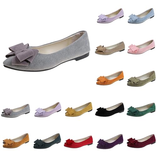 Damen Weich Faux Wildleder Flach Spitze Pumps Elegant Und Bequem Damenpumps Outdoor Sommerschuhe Ballerinas Flats mit atmungsaktivem Bootsschuhe strapazierfähige Laufsohle leicht & flexibel Damen Weich Faux Wildleder Flach Spitze Pumps Elegant Und Bequem Damenpumps Outdoor Sommerschuhe Ballerinas Flats mit atmungsaktivem Bootsschuhe strapazierfähige Laufsohle leicht & flexibel von Generisch