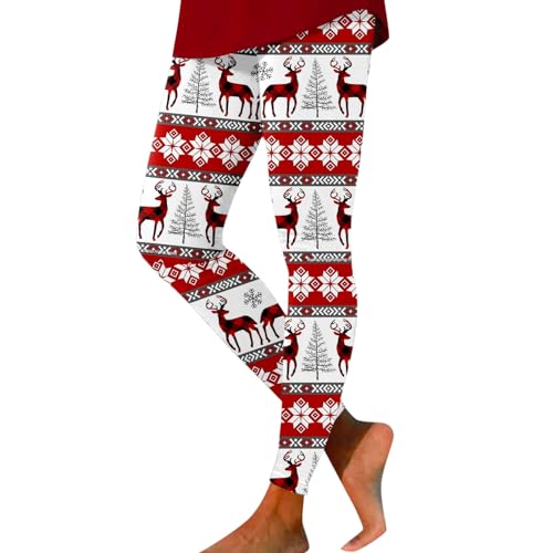 Damen Weihnachten Leggings Blickdicht Sportleggins Für Damen Lange High Waist Yoga Hose Lift Stretchy Comfort Yogahose Weihnachten Leggings Weihnachtsleggings Slim Fit Leggings für Damen (White, XXL) Damen Weihnachten Leggings Blickdicht Sportleggins Für Damen Lange High Waist Yoga Hose Lift Stretchy Comfort Yogahose Weihnachten Leggings Weihnachtsleggings Slim Fit Leggings für Damen (White, XXL) von Generisch
