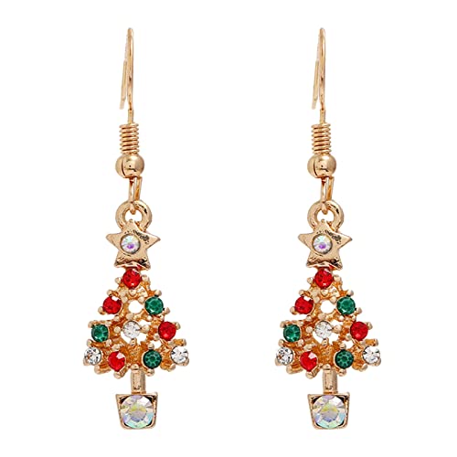 Damen Weihnachts Ohrringe Weihnachten kreative Urlaub Party Ohrringe Schmuck Creolen Frauen Weihnachtsohrstecker (B, One Size) von Generisch