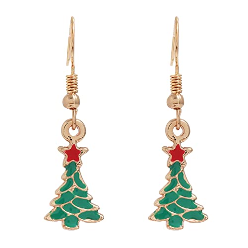 Damen Weihnachts Ohrringe Weihnachten kreative Urlaub Party Ohrringe Schmuck Creolen Frauen Weihnachtsohrstecker (C, One Size) von Generisch