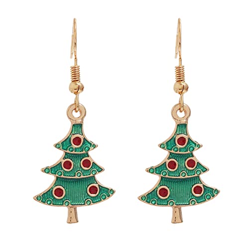 Damen Weihnachts Ohrringe Weihnachten kreative Urlaub Party Ohrringe Schmuck Creolen Frauen Weihnachtsohrstecker (G, One Size) von Generisch