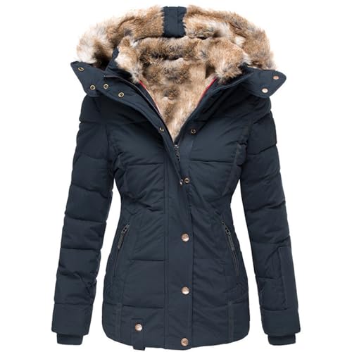 Damen Winter Jacke Winterjacke Parka Mantel Kunstfell Damen Winter Jacke Parka Mantel Winterjacke warm Fell Wintermantel Daunenjacke Damen Kurz Winter Puffer Jacke Damen GläNzend Fell 24/25 November von Generisch