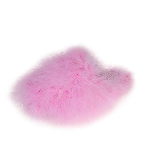 Damen Winter Slippers Warme Flauschige - Hausschuhe Damen Plüsch Leicht Pantoletten Bequem Hausschlappen Modern Plüschhausschuhe Faux Pelz Winterhausschuhe Weiche Sohle Filzpantoffeln von Generisch