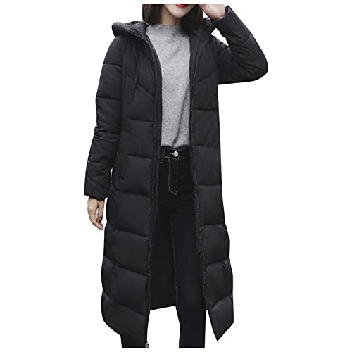 Damen Wintermantel Winterjacke Winterparka Fleecejacke Steppmantel Steppjacke Daunenmantel Winter Jacke Parka Abnehmbarer Fellkapuze Warmer Gefüttert Dicker Warm Outdoor Jacke(Schwarz,M) von Generisch