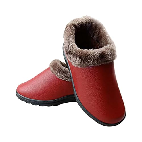 Damen Winterstiefel Winterstiefel Damen Gefüttert Winterboots Bequem Leicht Weitschaft Warme Fleece Winter Boots Women Elastische Ergonomie Breite Winterschuhe von Generisch