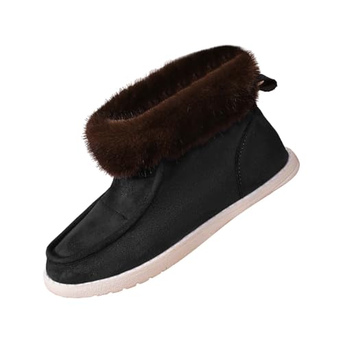 Damen Winterstiefel Winterstiefel Damen Gefüttert Winterboots Outdoor Rutschfeste Weitschaft Warme Fleece Winter Boots Women Elastische Ergonomie Schneeschuhe von Generisch