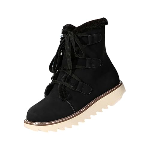 Damen Winterstiefel Winterstiefel Damen Gefüttert Winterboots Outdoor Rutschfeste Weitschaft Warme Fleece Winter Boots Women Elegant Ergonomie Breite von Generisch