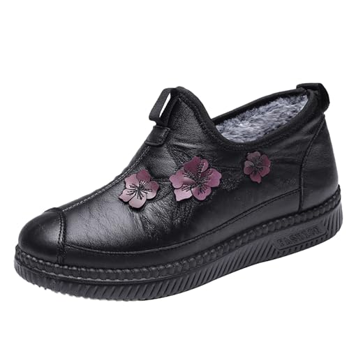 Damen Winterstiefel Winterstiefel Damen Winter Schuhe Outdoor rutschfeste Weitschaft Warme Fleece Winter Boots Women Elastische Ergonomie Breite von Generisch