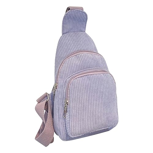 Damen- in reiner Farbe, Damentasche, einfache Samt-Segeltuchtasche, lässige Umhängetasche mit einer Schulter Shopper Taschen (Purple, One Size) von Generisch