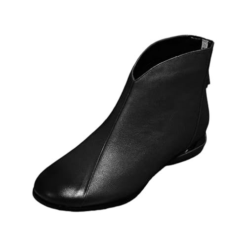 Damen und Winter gepolsterte warme kurze Stiefel Damen Kurzabsatz gepolsterte Stiefel Damen Pelzstiefel, Schwarz , 36.5 EU von Generisch