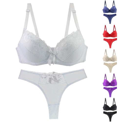 Damenbekleidung Sale, Bestellung Kam Nicht An, Push Up BH Set, BH Damen Mit Bügel Große Größen Unterwäsche Set Frauen BH Und Slip Lingerie Dessous Sets Work Out Sets Women von Generisch