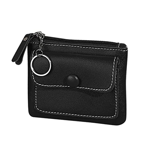 Damengeldbörse, modische Tasche und sehr tragbar, leicht und mit großer Kapazität, Leder, Bifold Wallet, Schwarz , Einheitsgröße von Generisch