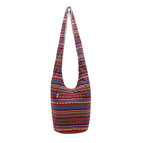 Damenhandtaschen Mittelgroß Henkeltasche Damen Inen One Shoulder Cloth Damentasche Schulter One Shoulder Stofftasche Damen Stofftasche Weiße Clutch (Red,Size) von Generisch
