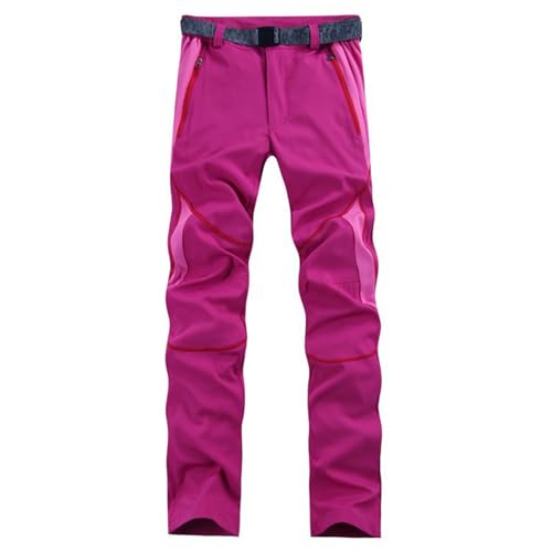 Damenhose Mit Gummizug Wanderhose Damen Zip Off Softshell Outdoorhose Mit Bund Slim Fit Mountainbike Hose Damen Lang Hosen Frauen Mit Reißverschlusstaschen Arbeitshose Farbblock Funktionshose von Generisch