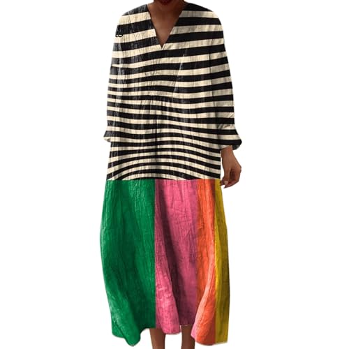 Damenkleider Sommer, Tenniskleid Damen, Strandkleid Lang Maxikleider V Ausschnitt Sommerkleider Leicht Und Luftig Boho Kleid Elegante Midikleid Freizeitkleid, Meine Monatsabrechnung Einsehen von Generisch