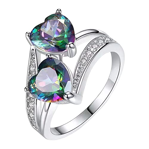 Damenring aus Legierung, mit eingelegtem Edelstein, exquisiter Ring, einfacher Modeschmuck, einfache Ringe für Herren, 7, Metall, Kein Edelstein von Generisch