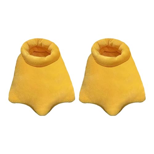 Damenschuhe Frauen Slip On Pelzigen Flache Hause Winter Runde Zehe Halten Warme Cartoon Hausschuhe Schuhe Schuhe Damen 38 Stiefeletten (Yellow, 32) von Generisch
