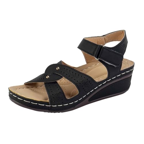 Damenschuhe Frühjahr für den lässigen Sommer. Offenes Zehendesign mit Keilabsatz, perfekt kombinierbar mit Denim. Stilvolles Schuhwerk für alltäglichen Komfort. Diabetiker Schuhe Damen (Black, 37) Damenschuhe Frühjahr für den lässigen Sommer. Offenes Zehendesign mit Keilabsatz, perfekt kombinierbar mit Denim. Stilvolles Schuhwerk für alltäglichen Komfort. Diabetiker Schuhe Damen (Black, 37) von Generisch
