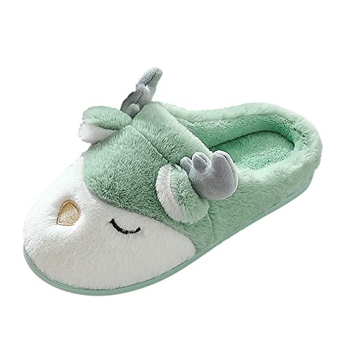 Damenschuhe Keilabsatz Getragen Niedliche -Hausschuhe für Frauen Winter Warme Hausschuhe Schuhe Damen Sneaker (Mint Green, 40-41) von Generisch