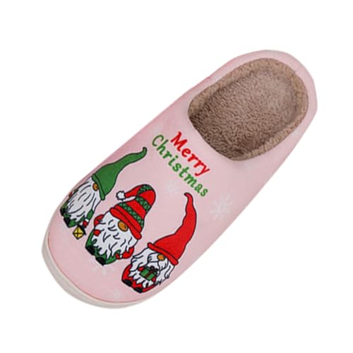 Damenschuhe Weite H Slipper Paar Winter Weihnachten Indoor Home Männer und Frauen Baumwolle Hausschuhe warme Dicke Sohle Flauschige Hausschuhe Schuhe Schuhe Damen Sandalen Elegant (43) von Generisch