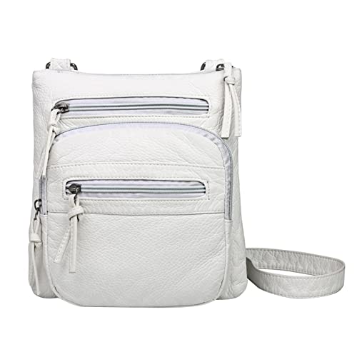 Damentasche, modische Umhängetasche, waschbare -Umhängetasche, lässige Einkaufstasche, quadratisch Kleid Mit Taschen 48 (White, One Size) von Generisch