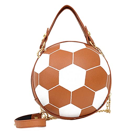 Damentasche Modische Fußballtasche Vielseitige Umhängetasche Messenger Bag Kinderwagen Taschen Halterung (Brown, One Size) von Generisch