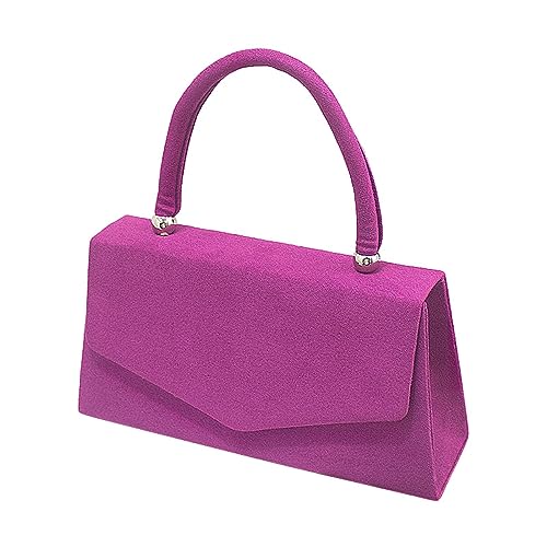 Damentasche aus Wildlederimitat mit Tragegriff oben, für Hochzeit, Laptop, Designer-Tasche für die Arbeit, violett, Einheitsgröße von Generisch