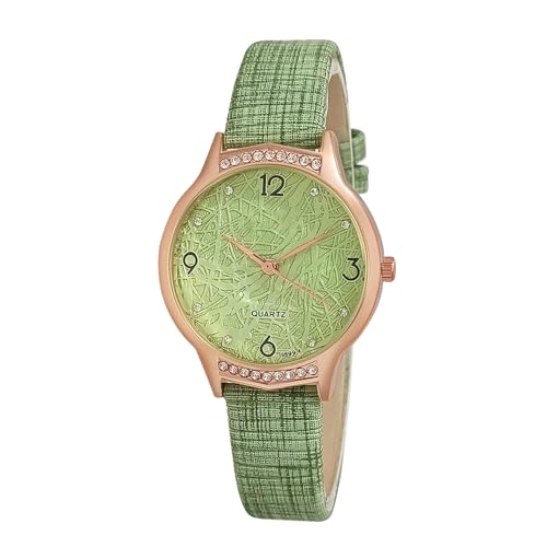 Damenuhr Armbanduhr mit Edelstahlarmband Modische Damenuhr Wunderschöne und kompakte Damenuhr Lässige und einfache Elegante Damenuhr Analog Quarzuhr für Damen (B, One Size) von Generisch