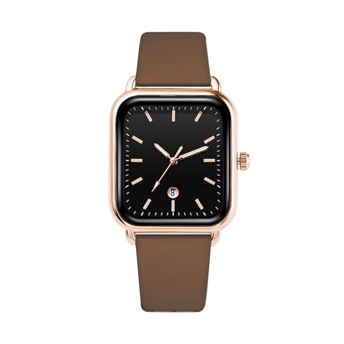 Damenuhr Armbanduhren Modische Damenuhr Wunderschöne und kompakte Damenuhr Lässige und stilvolle Elegante Damenuhr Damen Uhren Analog Quarz Edelstahl (D, One Size) von Generisch