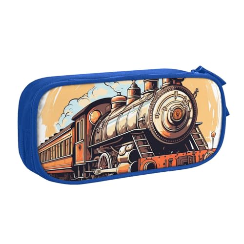 Dampflokomotive Transport-Federmäppchen für Jungen und Mädchen, Zug, große Stifttasche, Schreibtisch, Schreibwaren, Organizer, Bleistifttasche für Schule, Büro, Make-up-Tasche mit Reißverschluss, rose Dampflokomotive Transport-Federmäppchen für Jungen und Mädchen, Zug, große Stifttasche, Schreibtisch, Schreibwaren, Organizer, Bleistifttasche für Schule, Büro, Make-up-Tasche mit Reißverschluss, rose von Generisch