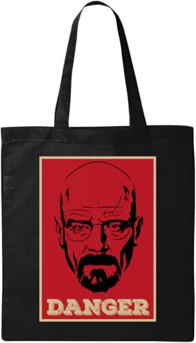 Danger Poster Natürliche ökologische Baumwolle Tragetasche Schwarz, Schwarz , Einheitsgröße von Generisch
