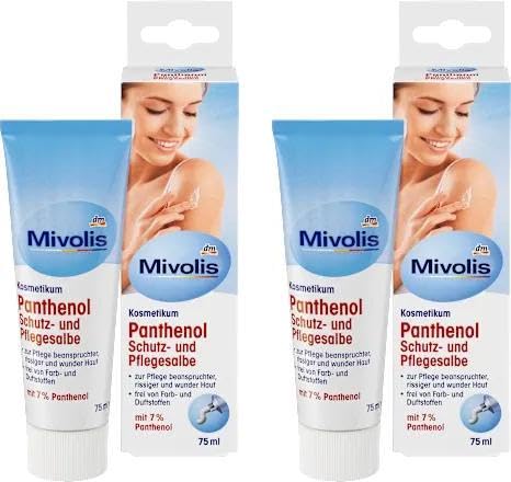 Das Gesunde Plus Panthenol Schutz- und Pflegesalbe 2er Bundle – 2 x 75 ml mit 7% Panthenol Zur Pflege beanspruchter, rissiger & wunder Haut ohne Farb- & Duftstoffe + Purlife Sticker von Generisch
