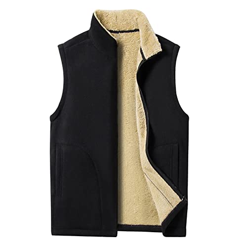 Daunenweste Herren Softshell Ärmellose Gilet Jacke Wärme Sport Weste Leicht Winterweste Outdoor Dicke Freizeitweste Mit Reißverschluss Winterweste Steppweste Übergangsjacke von Generisch