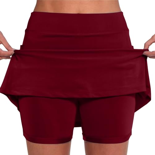 Deal des Tages Meine Bestellung Anzeigen Rock Mit Hose Drunter Kurz 2 In 1 Shorts Rock Farbverlauf Druck Tennis Rock Mit Short Integriert Sportrock Tennisrock Meine Angebote Back to School Must Haves von Generisch