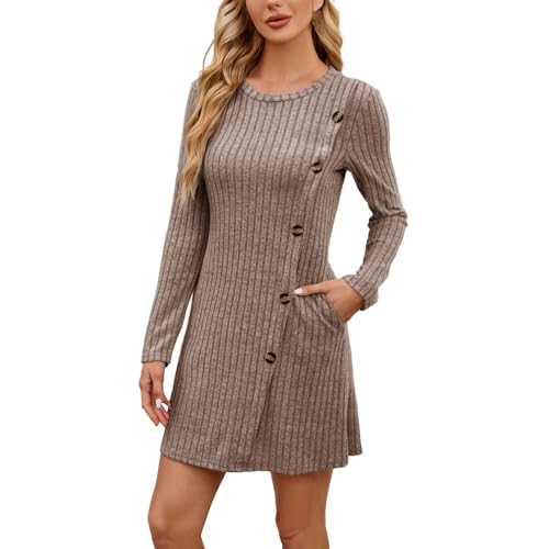 Deals of The Day Strickkleid Damen Herbstkleid Winterkleid Langarm Pulloverkleid Frauen Rundhalsausschnitt A-Linie Freizeitkleid Tunika Kleid Jumper Kleid Pullikleid Elegant Prime Angebote Damen Deals of The Day Strickkleid Damen Herbstkleid Winterkleid Langarm Pulloverkleid Frauen Rundhalsausschnitt A-Linie Freizeitkleid Tunika Kleid Jumper Kleid Pullikleid Elegant Prime Angebote Damen von Generisch