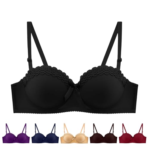 Deals of The Day Women Balconette BH Damen Mit Bügel Push Up Dirndl BH Große Größen Spitzen Leicht Ungepolster Soft Tshirt BHS Lingerie Spitze Bralette Blitzangebote des Tages Bestellungen von Generisch