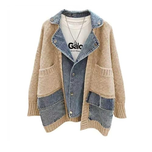 Dearlassie Denim Cardigan, The Denim Cardigan with Pockets, Denim Cardigan for Women Knitting Denim Cardigan Sweaters von Generisch