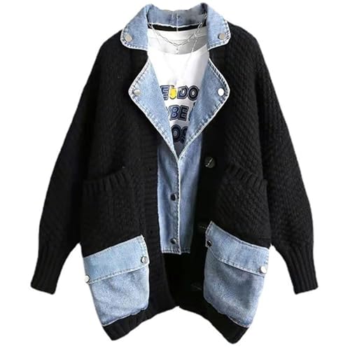 Dearlassie Denim Cardigan, The Denim Cardigan with Pockets, Denim Cardigan for Women Knitting Denim Cardigan Sweaters von Generisch